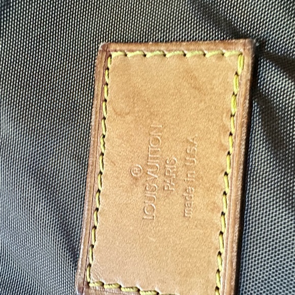 Vintage, Brown Leather Louis Vuitton Monogram Garment bag with canvas strap - Picture 14 of 16